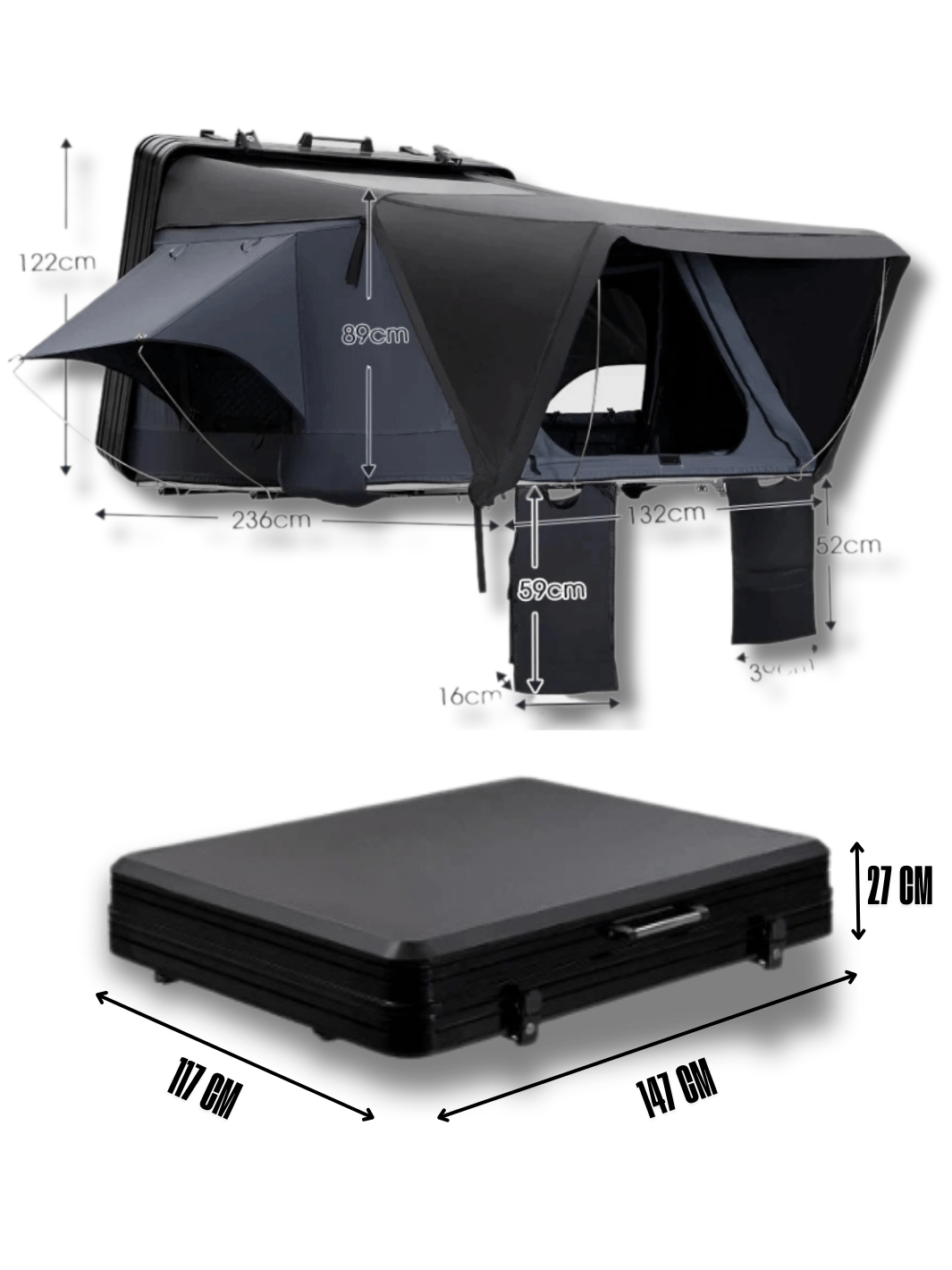 Tente de toit pour 4 personnes