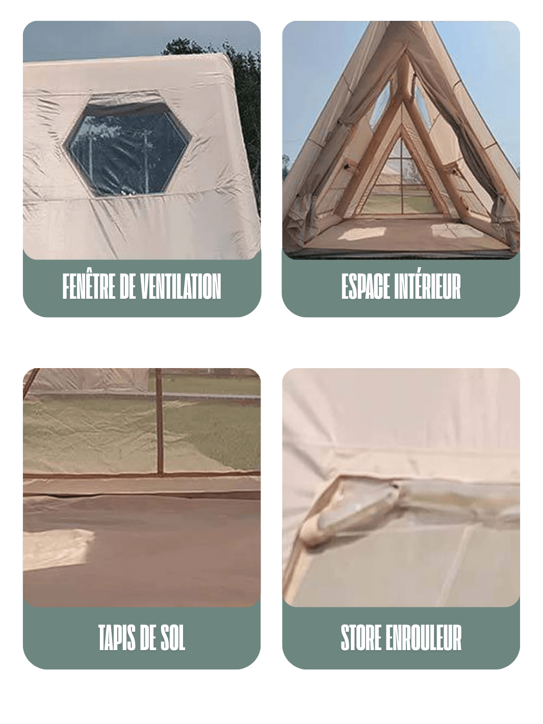 Tente gonflable pour 2 personnes