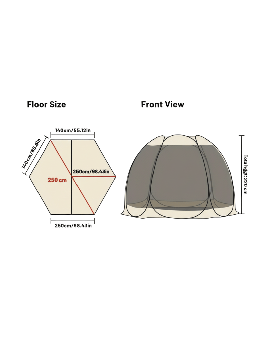 Tente de plage instantanée (2 secondes)