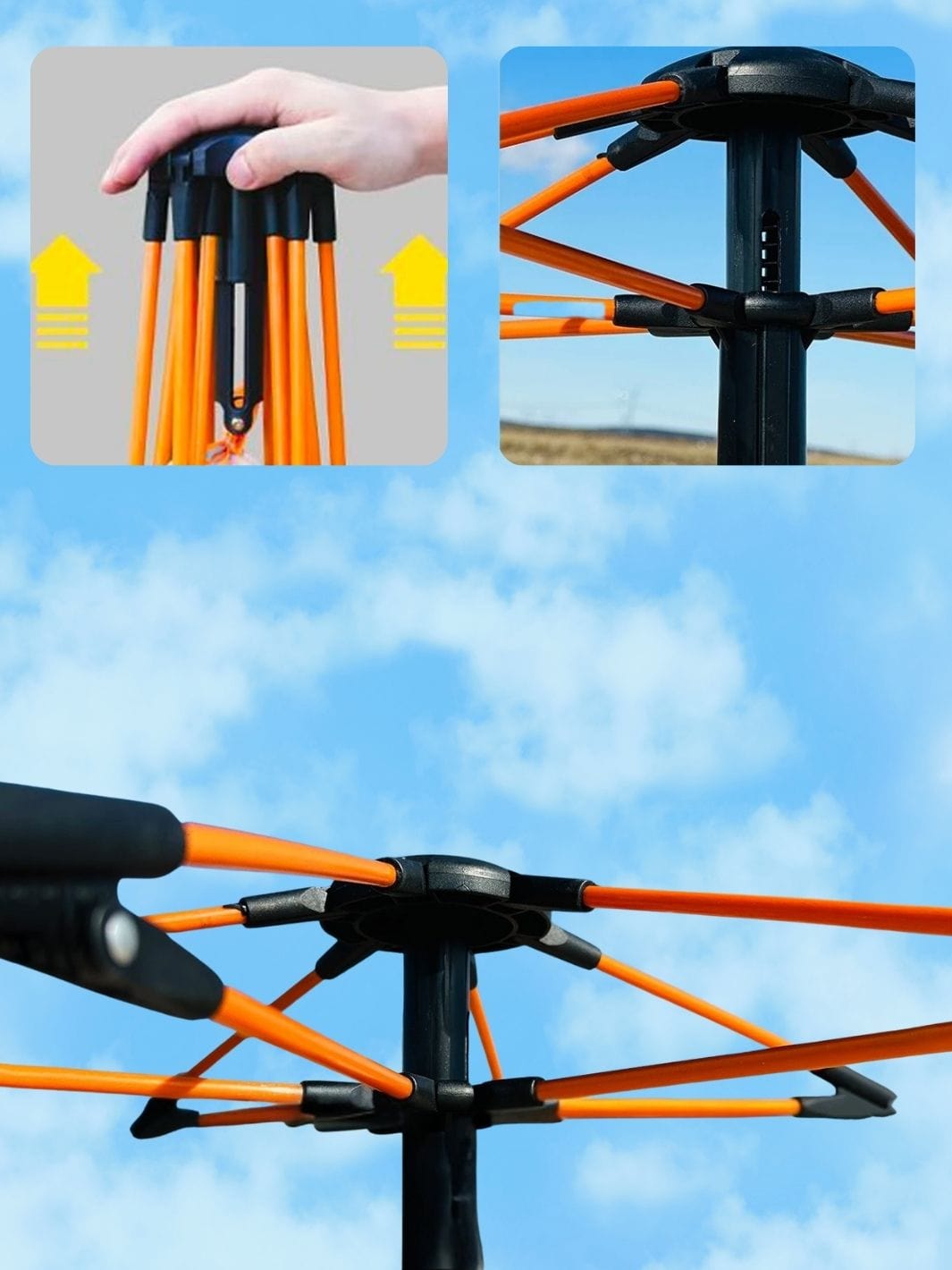 Tente de camping 4 places à ouverture automatique