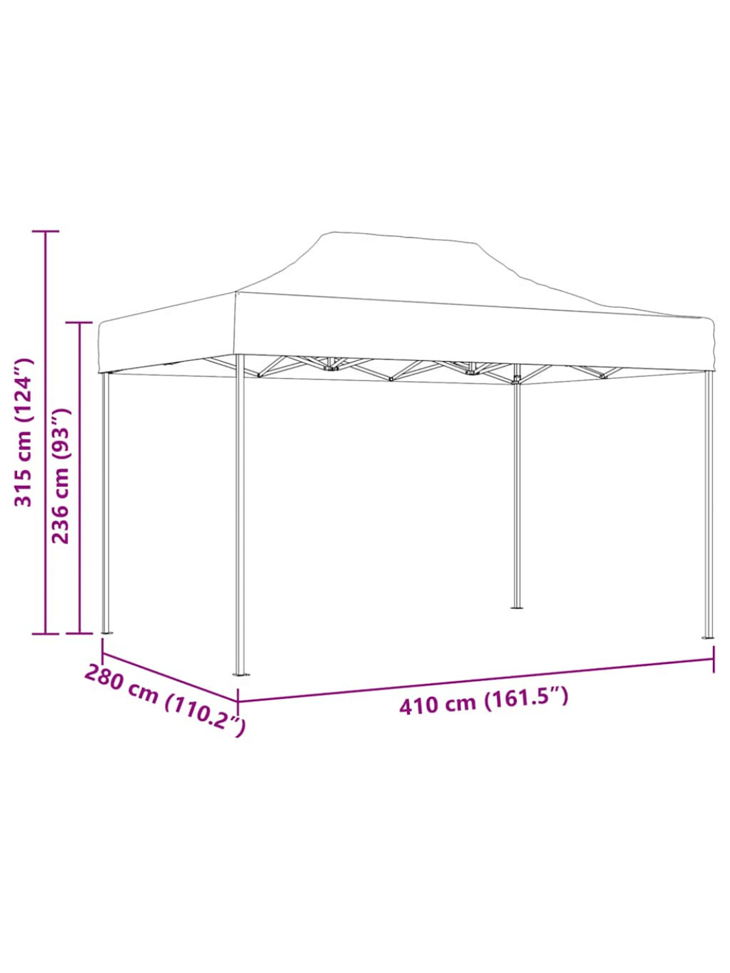 Tente pliante de paddock 3x4m