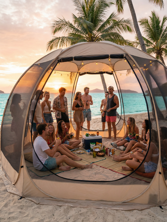 Tente de plage instantanée (2 secondes)