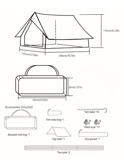 Tente militaire canadienne 4 saisons
